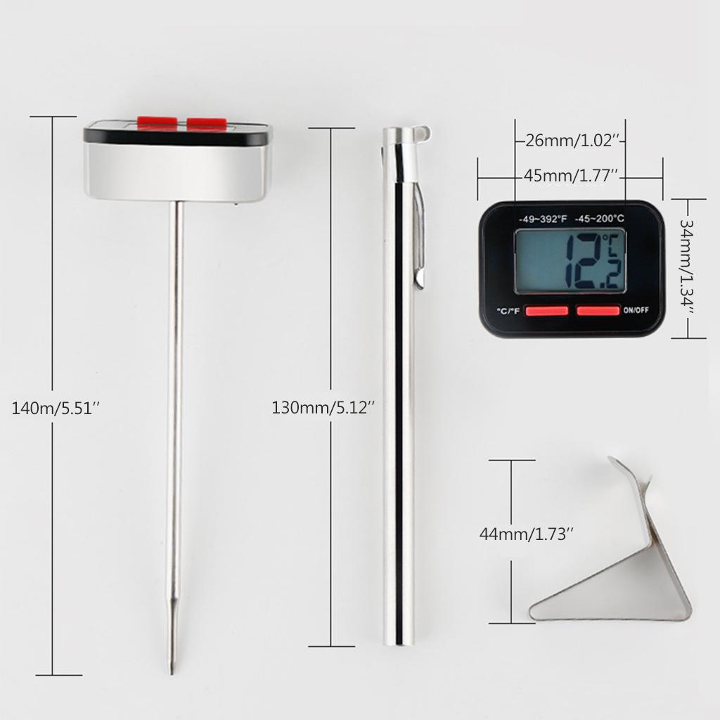 Electronic Thermometer Handdrip Coffee Thermometer Measure the Pull-out Milk Froth Temperature Milk Jug Food Thermometer