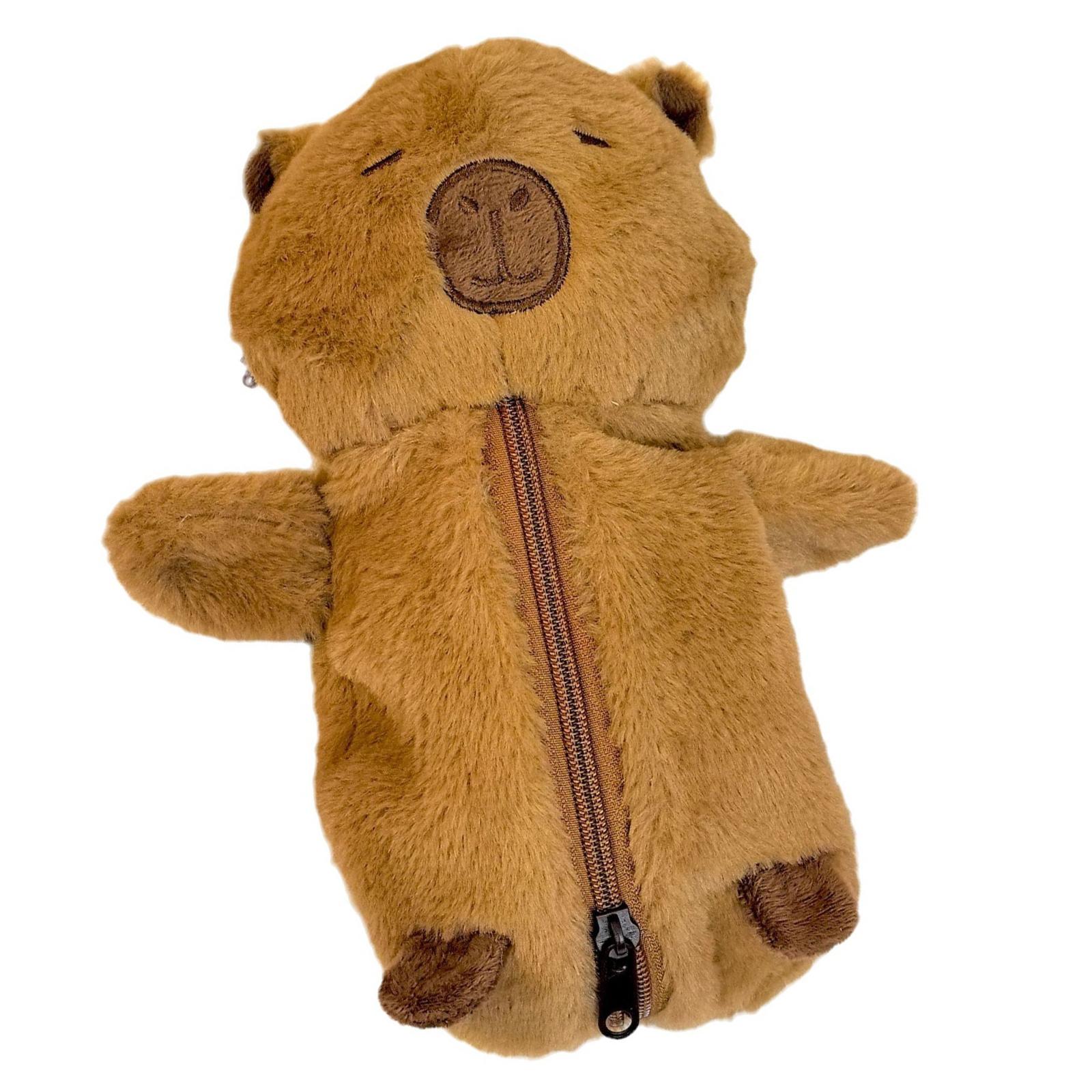 

Пушистая капибара животное пенал большой вместимости пеналы органайзер для ручек сумка дорожная косметичка для студенток женщин девушек