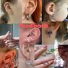 925 Silver Hoop Earring Moon Sun Earring Pendent Zircon Heart Shape Star Eardrop For Women Girl Making Jewelry