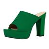 Fashion Super High Heel Platform Cool Drag Summer New Round Toe Open Toe Non-slip Temperament Block Heel Sandals