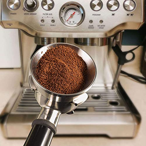 Coffee Dosing Ring, Espresso Dosing Coffee Funnel, Replacement Coffee Dosing Ring, Stainless Steel Espresso Machine Accessory (Silver-58mm)