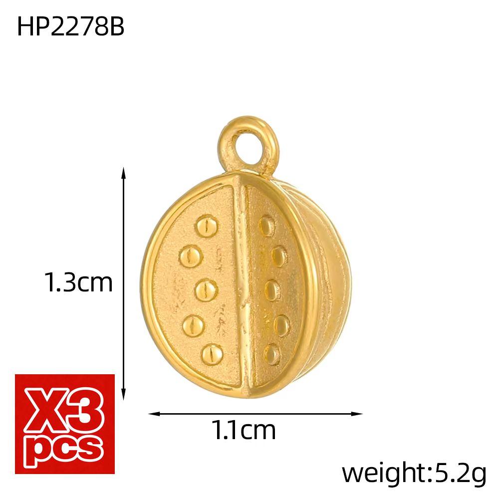 CARLIDANA Neuankunft Mode Edelstahl 3D DIY Obst Donut Anhänger Eiscreme Anhänger für Halskette Vergoldeter Schmuck