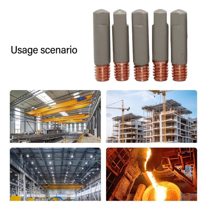 5pcs 40mm Conductive Nozzles With Special Coating For Improved Wear Resistance In Safe Welding Better Heat Dissipation