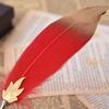 Fashion Student Stationery Gift Writing Supplies Ballpoint Pen Feather Decor Writing Pen 0.5mm