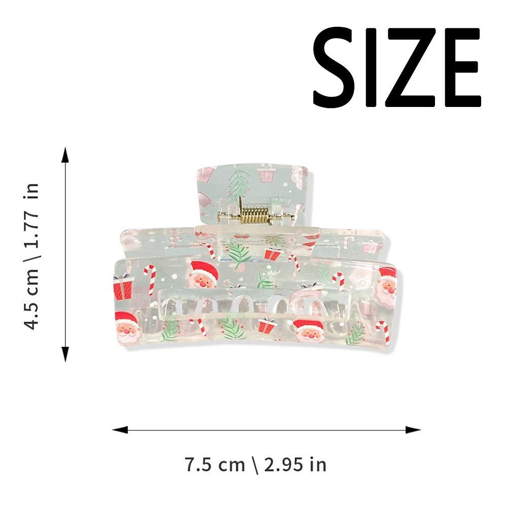 Kreative Weihnachts-Haarklammer Transparent Cartoon Damen Weihnachts-Klammer Leichtgewicht Schneemann Weihnachtsmann Haarspangen
