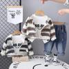 2025 Spring Tie-Dye Cardigan & Jeans Three-Piece Set with Letters