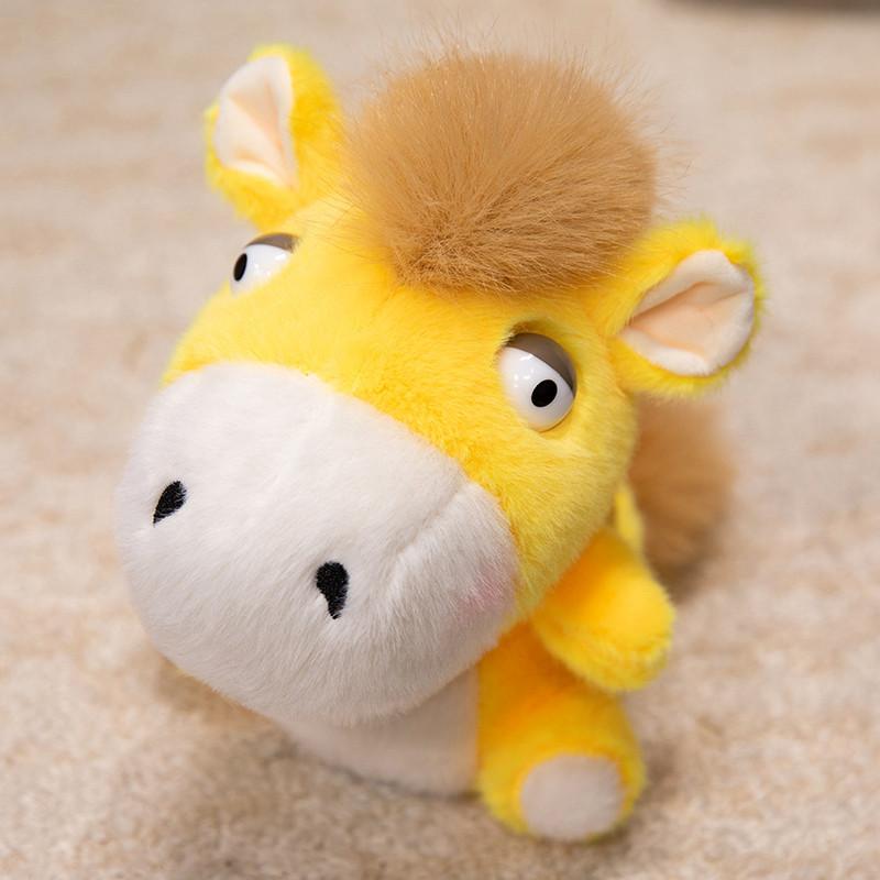 18-25cm Niedliches Buntes Chinesisches Neujahrs Cartoon Pony Plüschtier Mehrfarbig Weiche Stoffpuppe Kinder Geburtstagsgeschenk Schreibtisch Schlafzimmer Dekoration 18cm