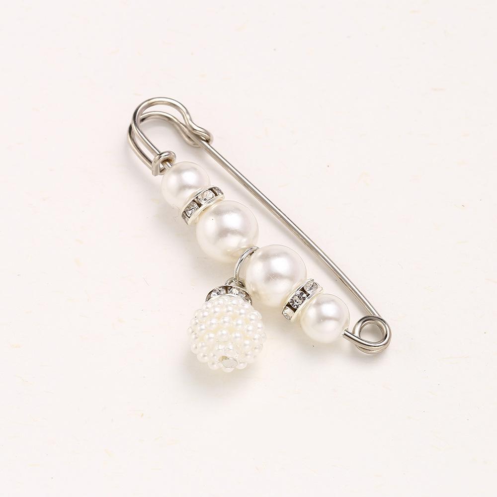 Pearl Waist Pin Brooch for Adjustable Skirt Fit