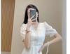 Elegant Lace A-Line Midi Dress - Summer 2025 New Arrival for Petite Women