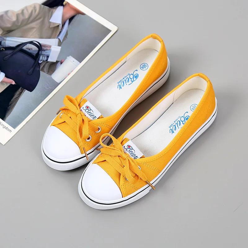 Canvas Shallow Cut Summer Flat Sport Casual Ladies Soft Sneakers Platform Tenis Women