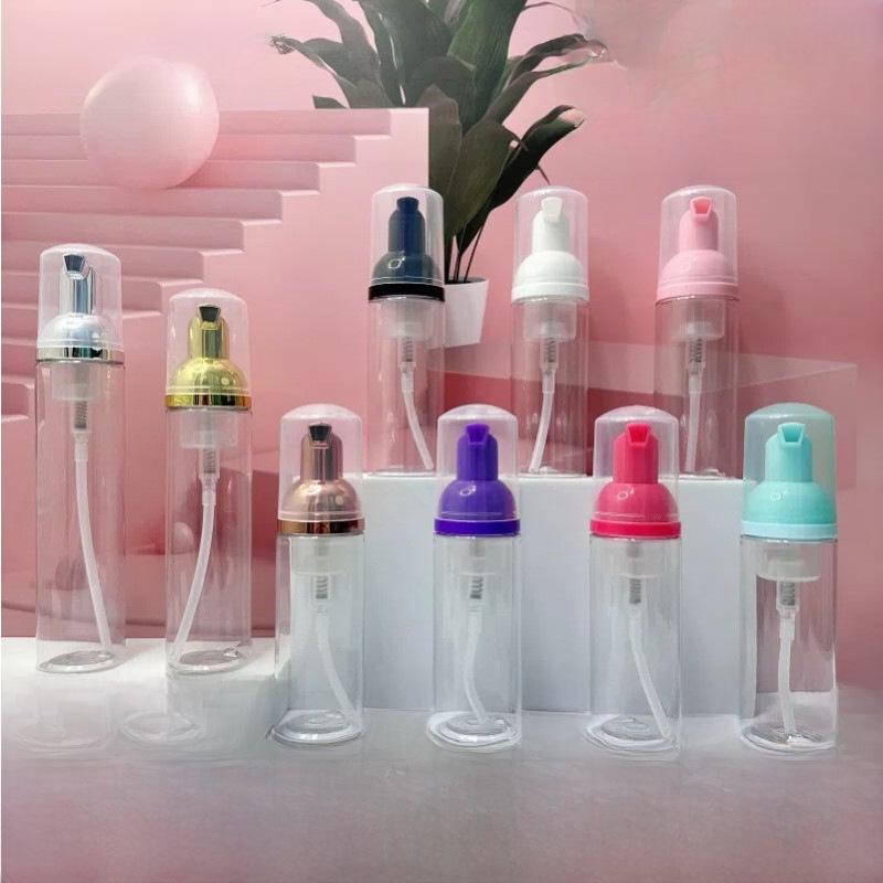 Transparent Foaming Bottle, 30ml/50ml/60ml - Ideal for Mousse, Lotion, or Eyelash Cleaning Liquid