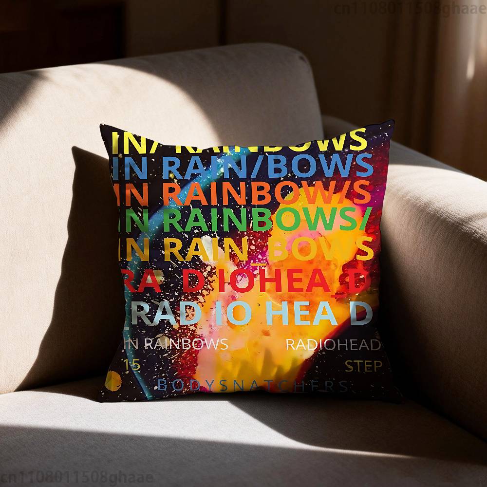 Art Rock Band Radiohead Pillow Case Square DoubleSided Printing Short Plush Sofa Cushion Cover Bedroom Bedside Pillow