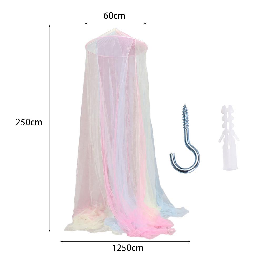 Princess Style Dome Mosquito Net Rainbow Color Bed Tent Universal Bed Canopy  Summer