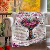 To My Sister Heartfelt Love And Friendship Gift Personalized Outdoor Blanket Customize Your Name Soft Warm Cozy Suitable For Picnics Outdoor Travel