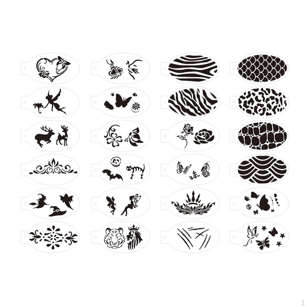 Face Paint Stencils, Body Painting Template Durable, Masquerade Festivals Portable Carnivals Party