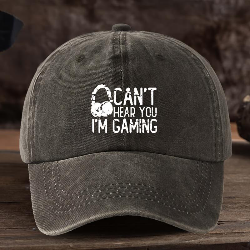 

Fun Letter Print Baseball Hat Fashionable and Versatile Peaked Cap Men s Outdoor Hat коричневий