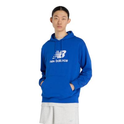 New Balance Men's Sport Essentials Stacked Logo Sweatshirt Hoodie (MT41501) BUM (Blue Gemstone) Size M