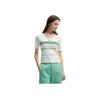Fila Heritage Series Casual Versatile Striped Short Sleeve Knit Top Women Tops Bright-White F11W528408F-WT