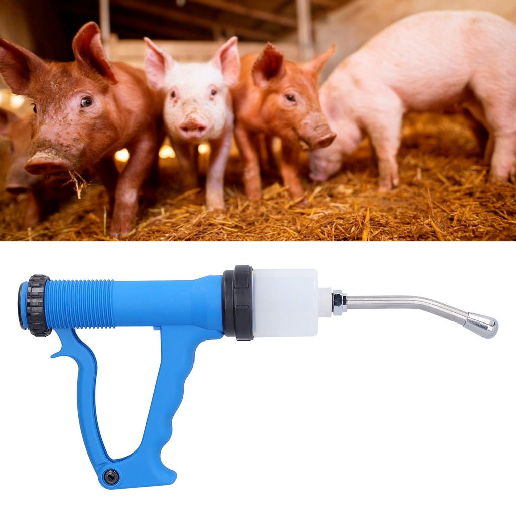 Kontinuerlig sprøyte 70ml Justerbar injektor Veterinærtilbehør for gris storfe sau