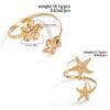 Women Fashion Gold Color Starfish/Flower Arm Bracelet Arm Bangle For Beach Travel And Party Dressingup Armwear Jewelry