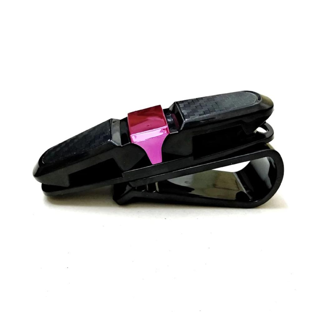 Tragbarer Auto-Brillenhalter mit Ticket- und Kartenklemme, Sonnenbrillenclip für die Sonnenblende, ABS-Brillenetui, Autohalterung, Autozubehör
