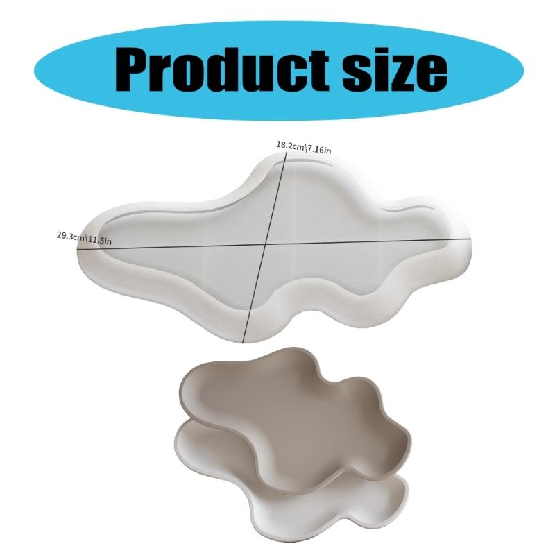 Multipurpose Large Oval Resin Tray Molds Sturdy Silicone Home Accessory Portable for Concrete Dishes Craft Supplies