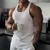 Muscleguys Einfache Laufwesten Sommer Schnelltrocknend Gestrickte Tanktops Fitnessstudio Fitness Ärmellos Streifen Enganliegende Hemden Herren Bodybuilding Kleidung
