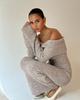 Women's Elegant Off-the-Shoulder Knit Dress with Lapel - European & American Style 2026