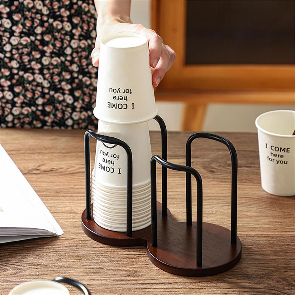 Disposable Water Cup Stand Organizer for Efficient Countertop Management Coffee Mug Holder for Homemakers and Students