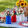 3 Stück Bienenwabenball-Ornament Dekorative Hängekugeln USA-Thema Innen Außen Festliche Atmosphäre Feiertagsparty-Dekorationen