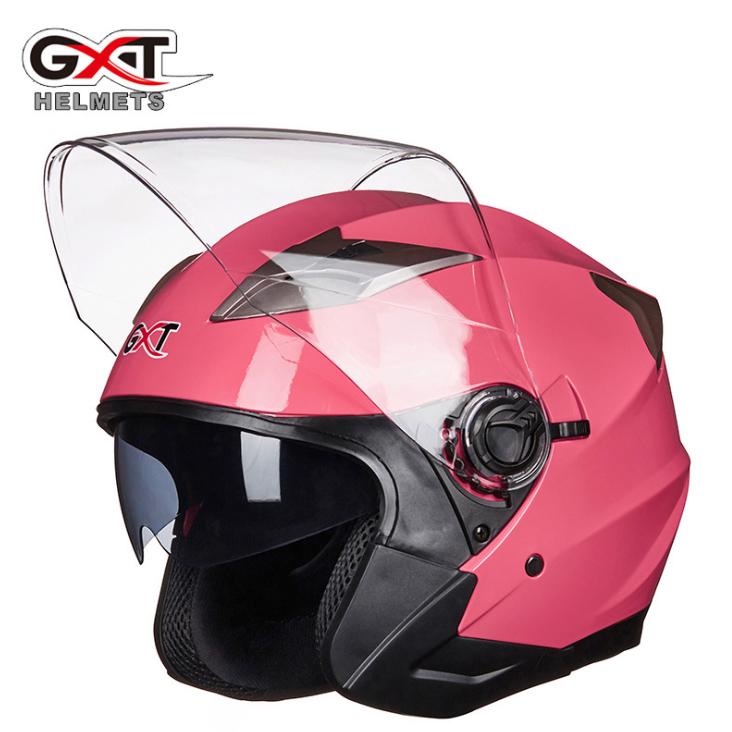 GXT Motorcycle Helmet Half Face ABS Motorbike Helmet Electric Safety Double Lens Helmet Moto Casque for Women/Men Casco Moto #
