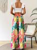 Women's Vacation Casual Comfortable Loose Pants Floral Tropical Elastic Waist Wide Leg Pants