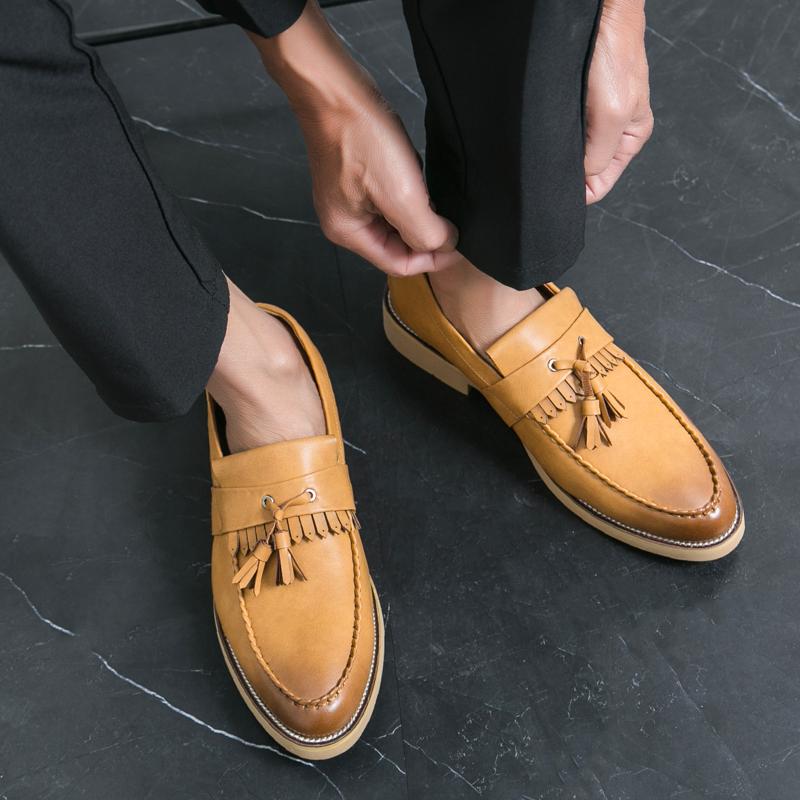 Fashion Successful People's Leather Shoes Classic British Gentleman Style Outdoor Leisure Party 38-47 Plus Size Luxury Loafers Tassel
