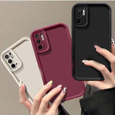 Para Xiaomi Poco M3 Pro 5G Funda Xiaomi Poco M3Pro 5G Funda de Teléfono Poco M3 Pro 5G Anti Caída prevención Lujo Caramelo Mate Suave Cubierta