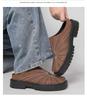 Men's Retro Split-Toe Leather Loafers & Mules - Large Size Slip-On Half Slippers