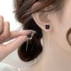 Women's Four Leaf Clover Long Tassel Style Simple Earrings