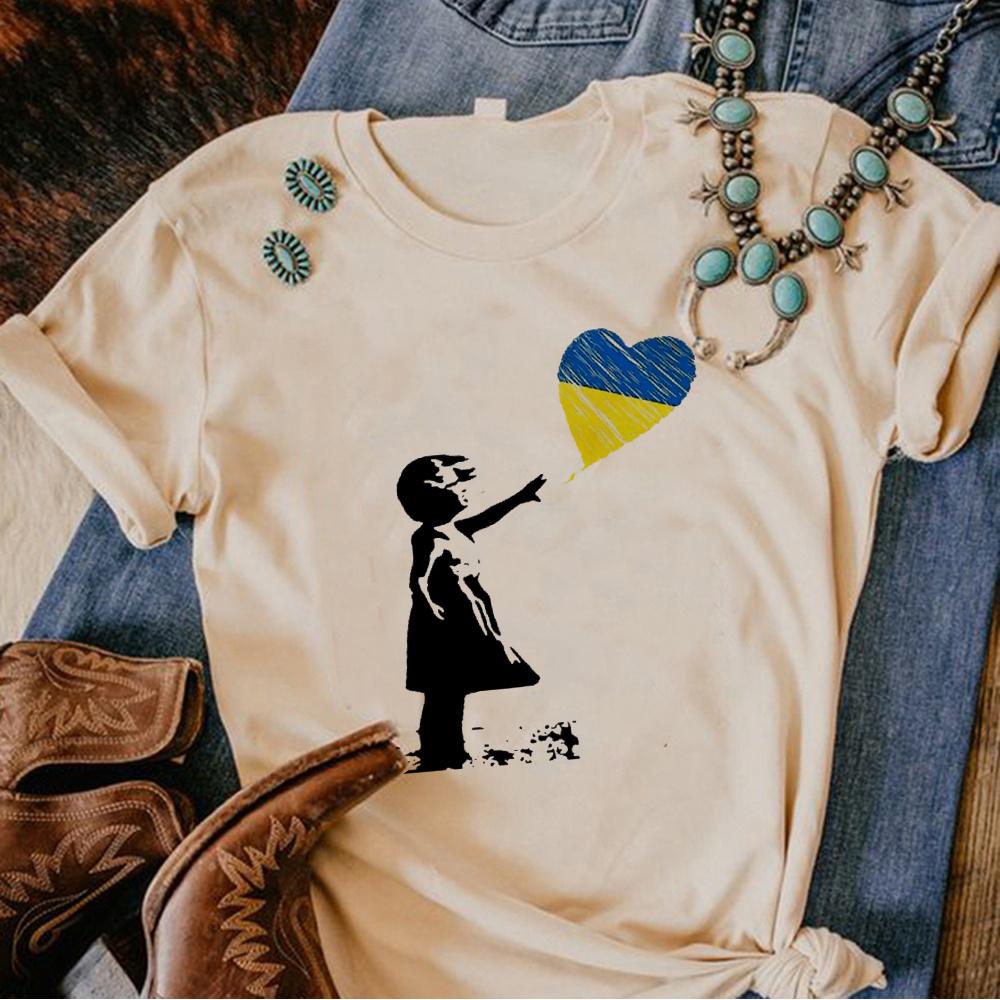 Ucraina Ucrania Ukraine T-shirts femmes haut drôle femme Anime bande dessinée Harajuku vêtements