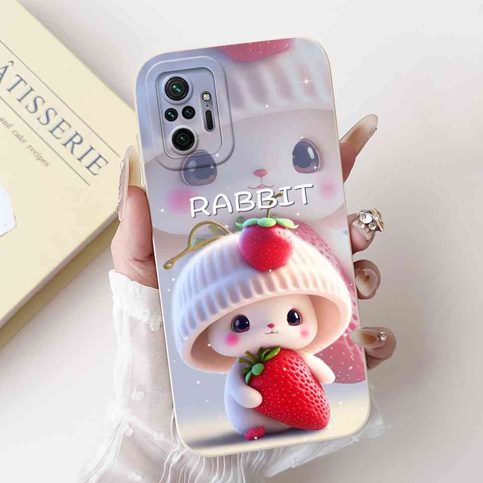 For Xiaomi Redmi Note 10 Pro 4G 6.67" Case Cherry Fashion Girl Soft Silicone TPU Cover For Redmi Note 10Pro 4G M2101K6G Shell