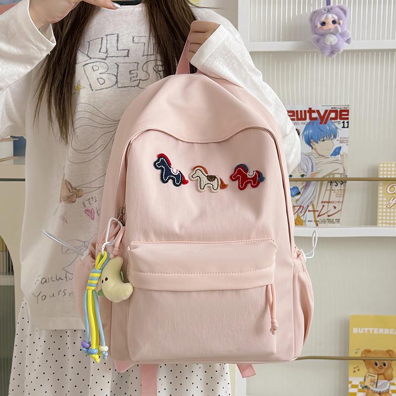 Cartoon Pony Backpack Women's Backpack Junior High School Students Large Capacity Schoolbag