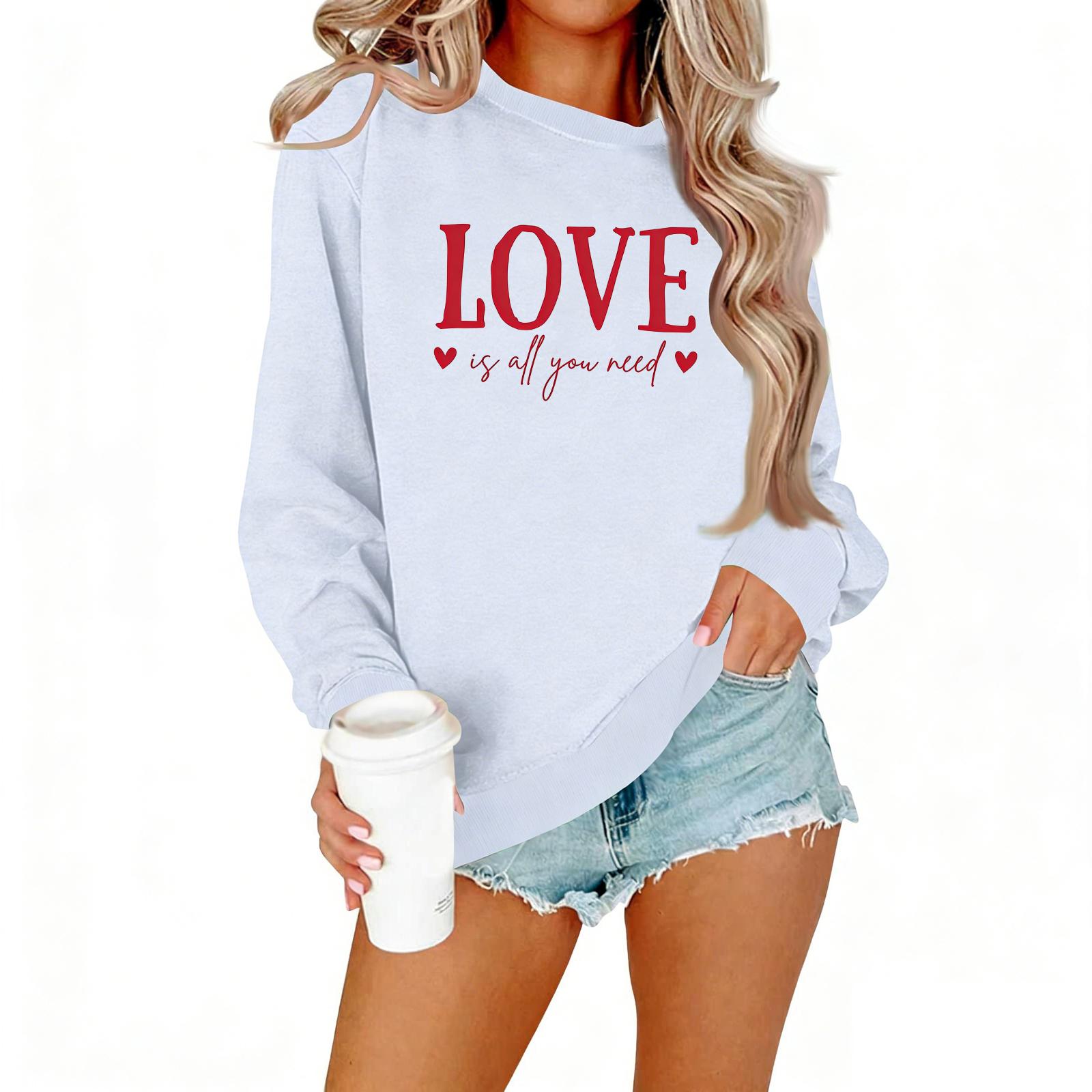 Женская повседневная толстовка с принтом и круглым вырезом XXL белый 1690₽