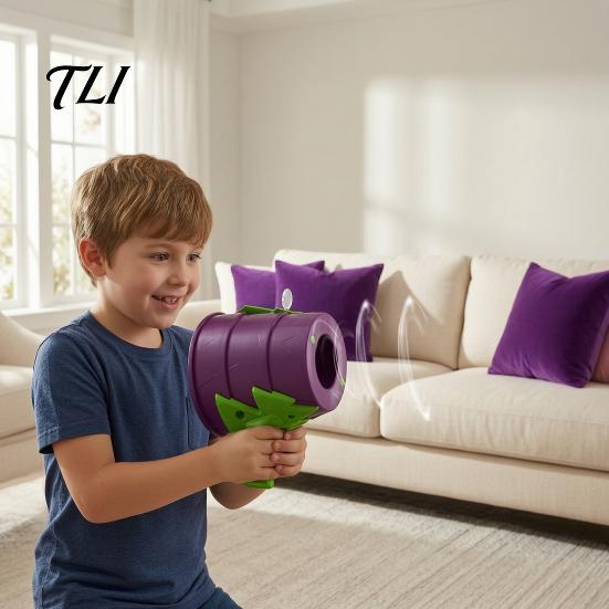 Family Gathering Entertainment Handheld Air Cannon Toy, Portable Shooter for Kids, Outdoor Teenager Prank Accessories Play Bubble Machine, Funny