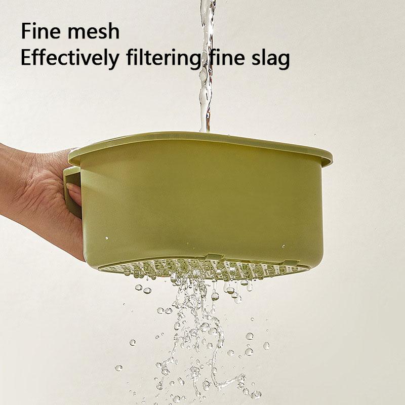 1pc Kitchen Sink Filter Basket, Sink Washing Basin Anti Leak Filter Basin, One Click Press Type Grid Drain Storage Rack