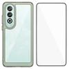For OnePlus Nord CE4 5G Phone Case WANLONFENG XC Series TPU Acrylic Cover with Tempered Glass (Big Lens Hole)