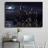 Flying Eagle and Castle Classic Movie Magic Map Canvas Painting Posters Prints Cuadros Wall Art Picture for Living Room