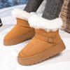 Foreign Trade Casual Cotton Shoes Women's New Autumn and Winter Velvet Thickened Warm Thick Sole Heightened Warm Snow Boots
