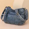 Women Messenger Bag Large Capacity Casual Satchel Bag Adjustable Strap Zipper Vintage Multi-Pockets Retro Sling Bag