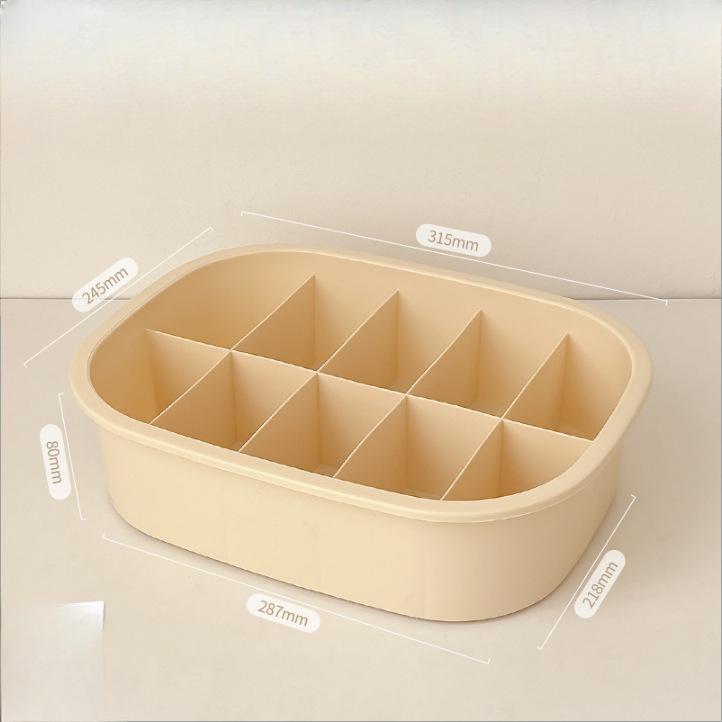 

Ящик для хранения нижнего белья, бытовой ящик, тип 3 в 1, для хранения носков, студенческое общежитие, ящик для личной одежды ten squares кремовый