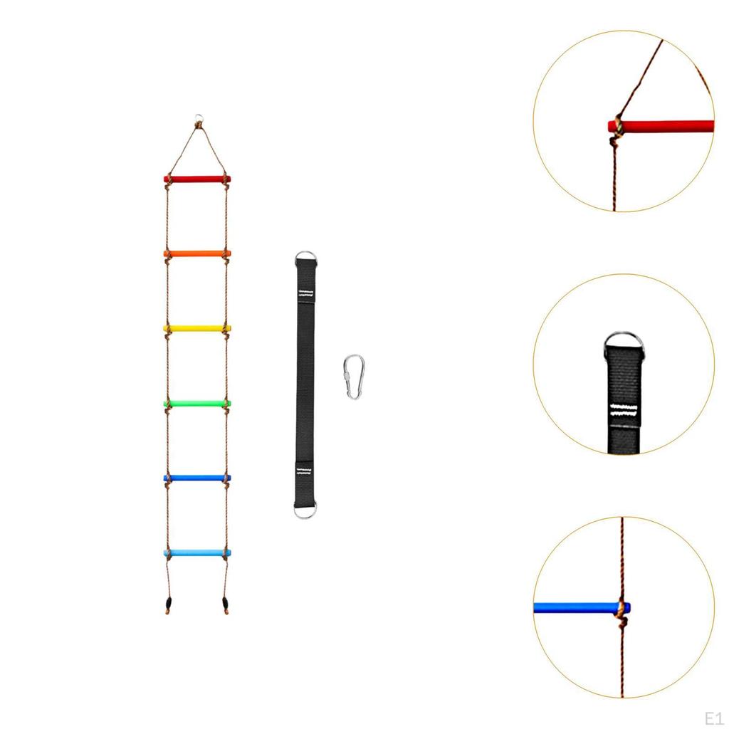 Climbing Rope Ladder for Kids Hanging 6 Sections,Fitness Toy,Climbing Frame Boys and