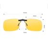 Non-polarized Rimless Men Clip On Sunglasse Glasses Narrow Clip-on Lenses Women Anti-glare Night Vision Clips