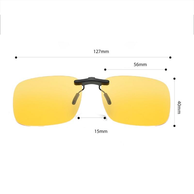Non-polarized Rimless Men Clip On Sunglasse Glasses Narrow Clip-on Lenses Women Anti-glare Night Vision Clips